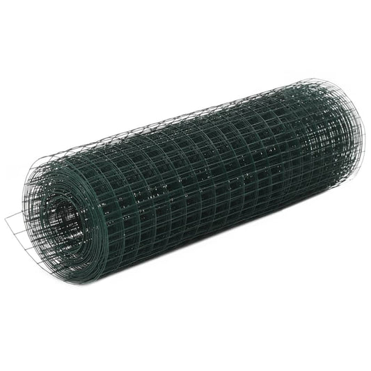 Kippengaas 10x0,5 m staal met PVC coating groen is nu te koop bij PeponiXL, paradijselijk wonen!