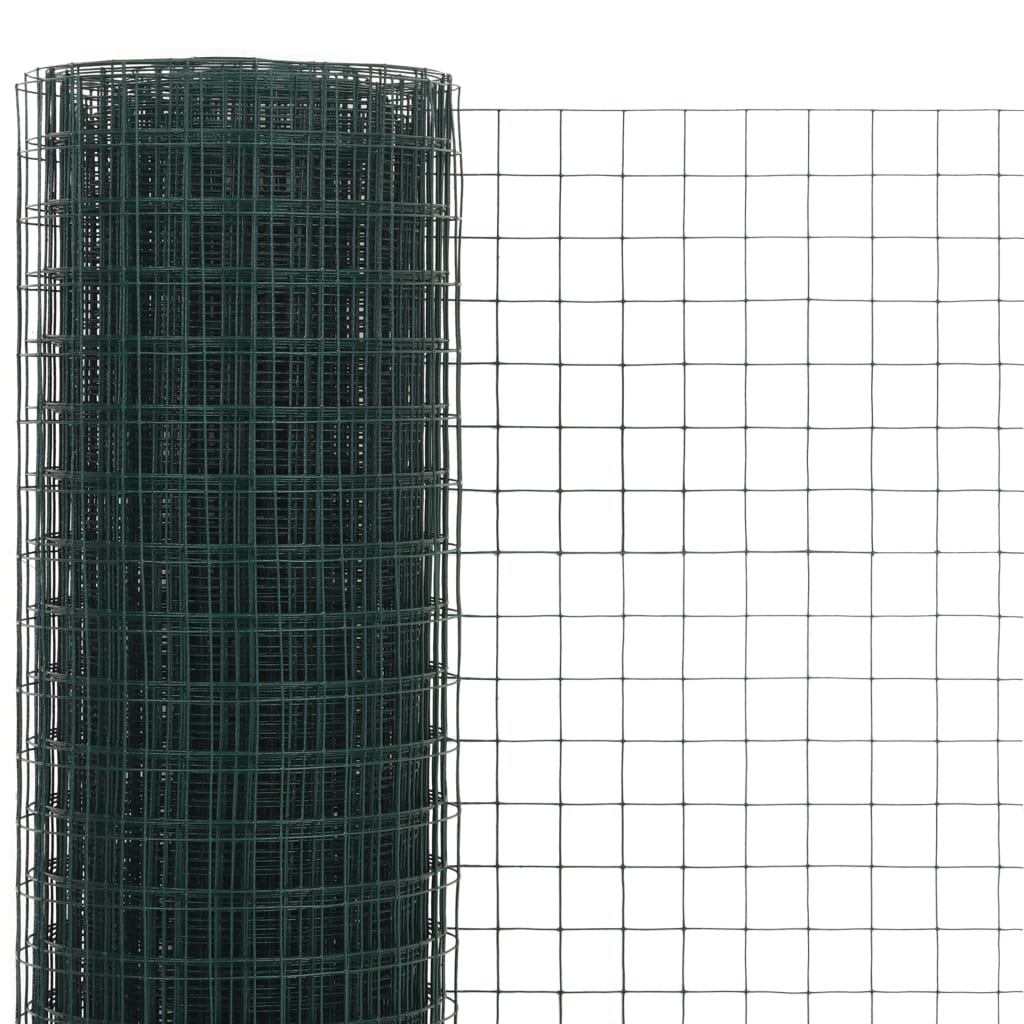 Kippengaas 10x0,5 m staal met PVC coating groen is nu te koop bij PeponiXL, paradijselijk wonen!