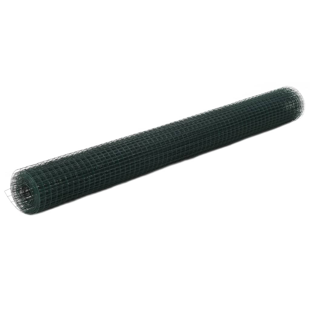 Kippengaas 10x1,5 m staal met PVC coating groen is nu te koop bij PeponiXL, paradijselijk wonen!
