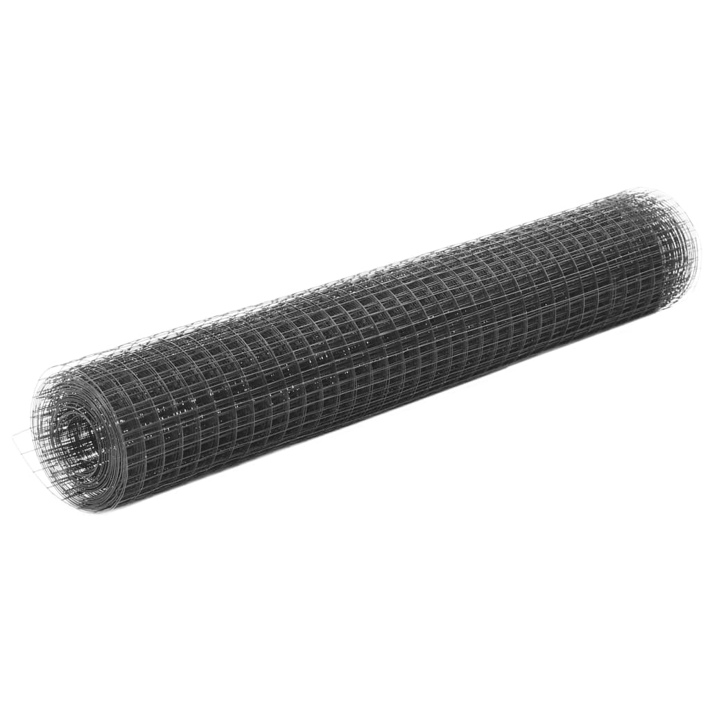 Kippengaas 25x1 m staal met PVC coating grijs is nu te koop bij PeponiXL, paradijselijk wonen!
