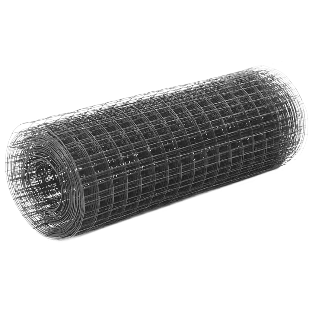Kippengaas 25x0,5 m staal met PVC coating grijs is nu te koop bij PeponiXL, paradijselijk wonen!