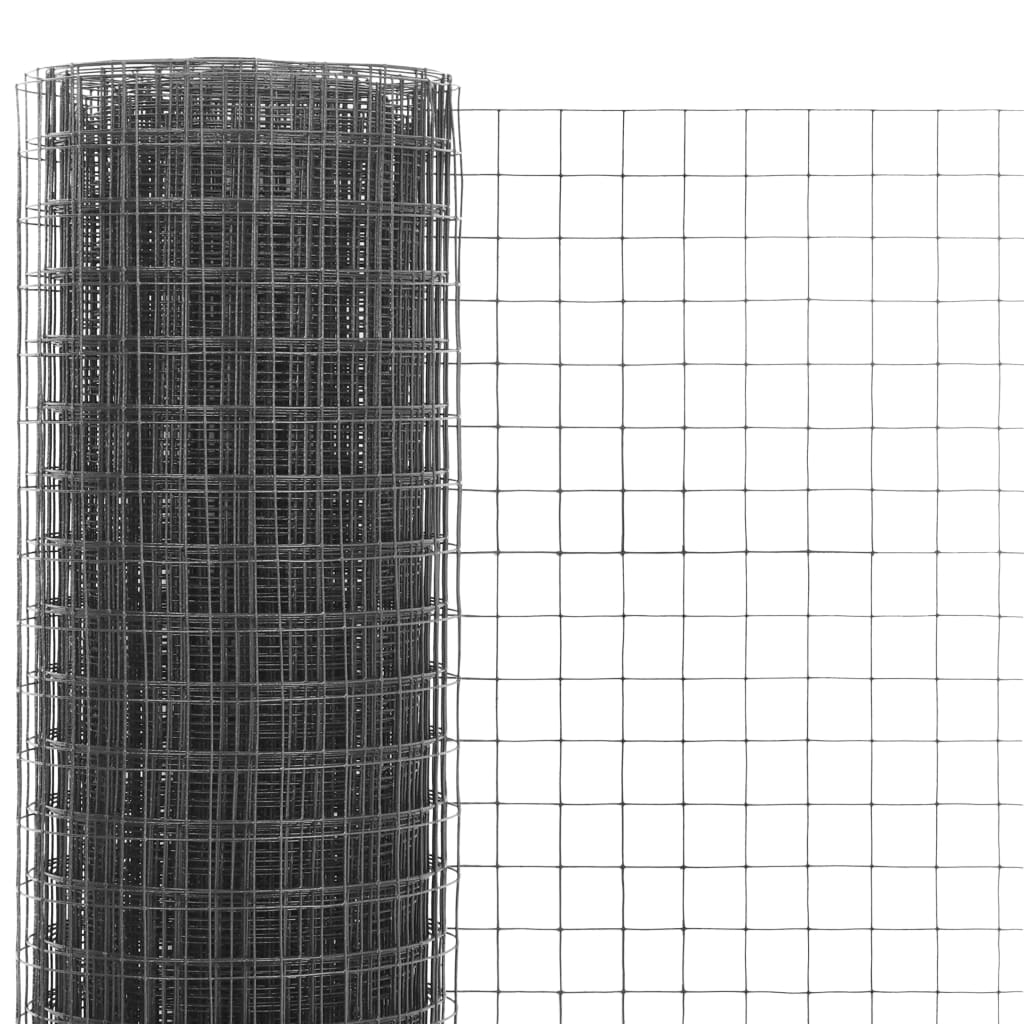 Kippengaas 25x0,5 m staal met PVC coating grijs is nu te koop bij PeponiXL, paradijselijk wonen!