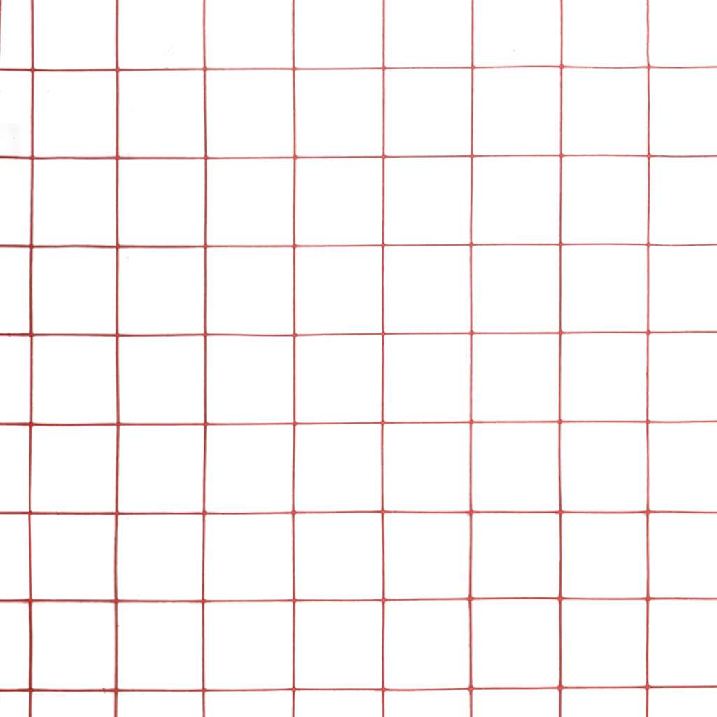Kippengaas 10x1 m staal met PVC coating rood is nu te koop bij PeponiXL, paradijselijk wonen!