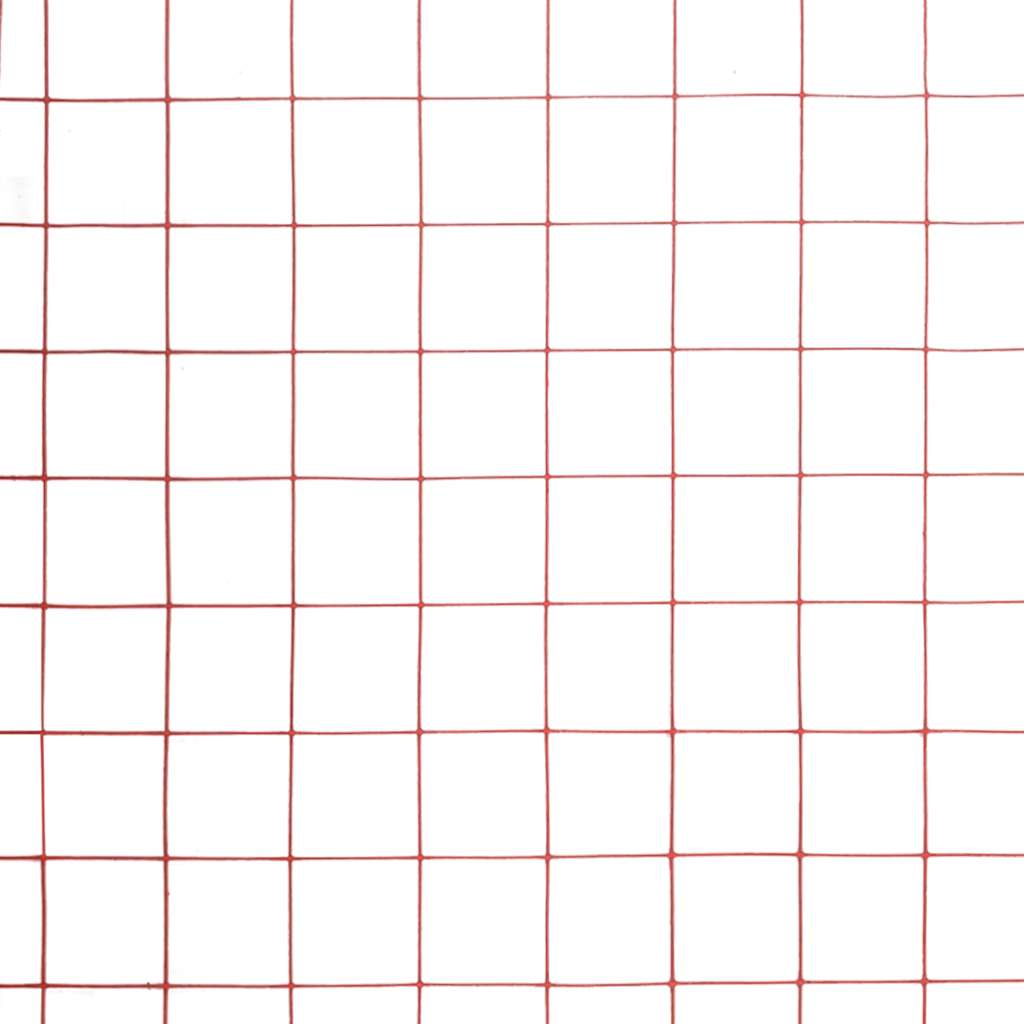 Kippengaas 25x1 m staal met PVC coating rood is nu te koop bij PeponiXL, paradijselijk wonen!