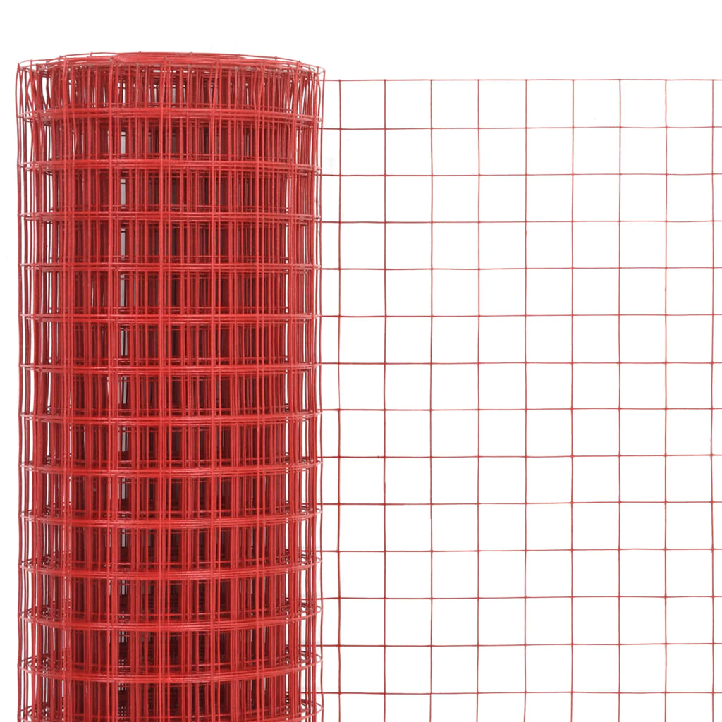 Kippengaas 25x0,5 m staal met PVC coating rood is nu te koop bij PeponiXL, paradijselijk wonen!