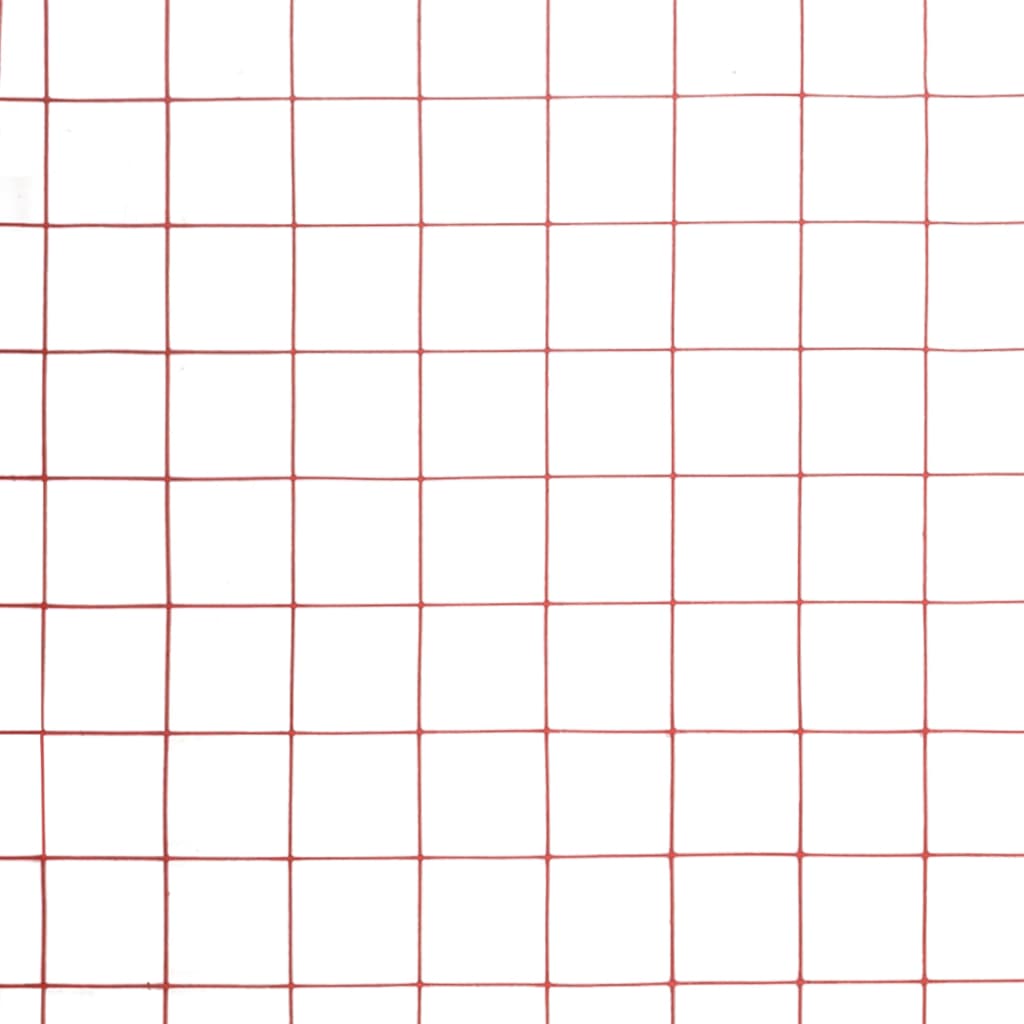 Kippengaas 25x1,5 m staal met PVC coating rood is nu te koop bij PeponiXL, paradijselijk wonen!