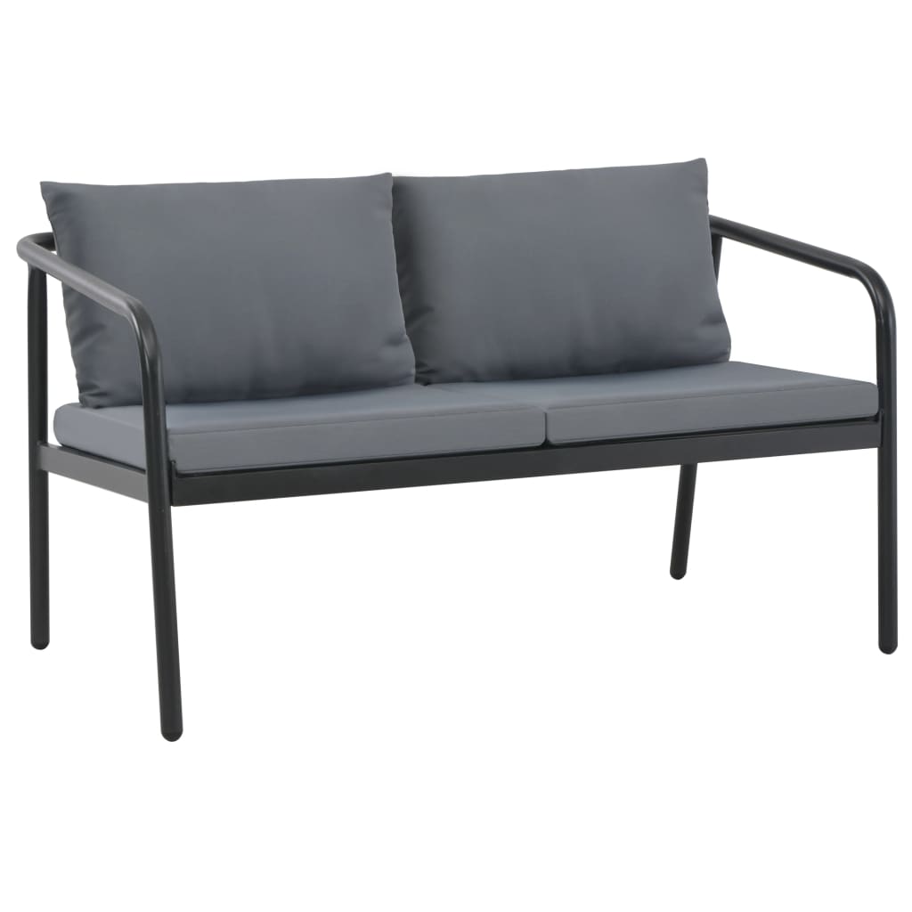 Tuinbank tweezits met kussens aluminium grijs is nu te koop bij PeponiXL, paradijselijk wonen!
