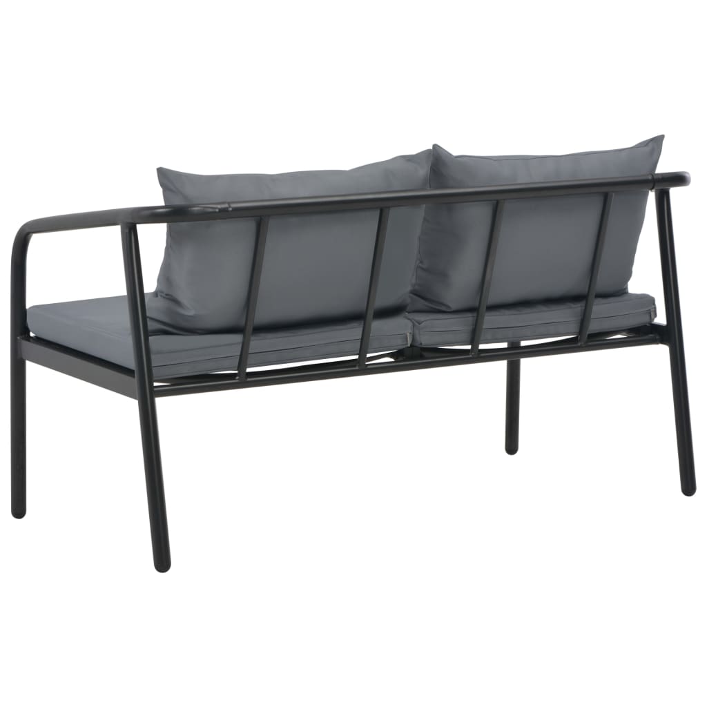 Tuinbank tweezits met kussens aluminium grijs is nu te koop bij PeponiXL, paradijselijk wonen!