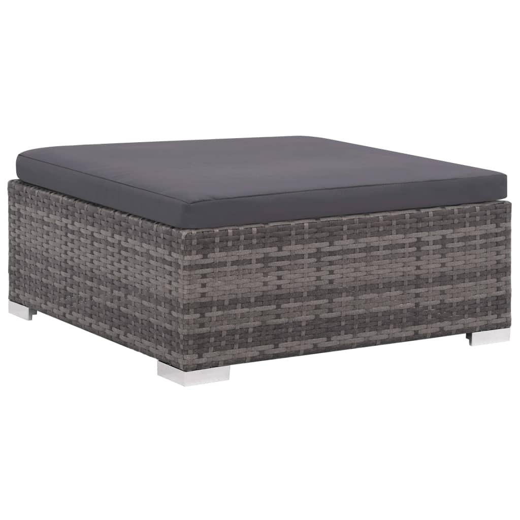 7-delige Loungeset met kussens poly rattan grijs is nu te koop bij PeponiXL, paradijselijk wonen!