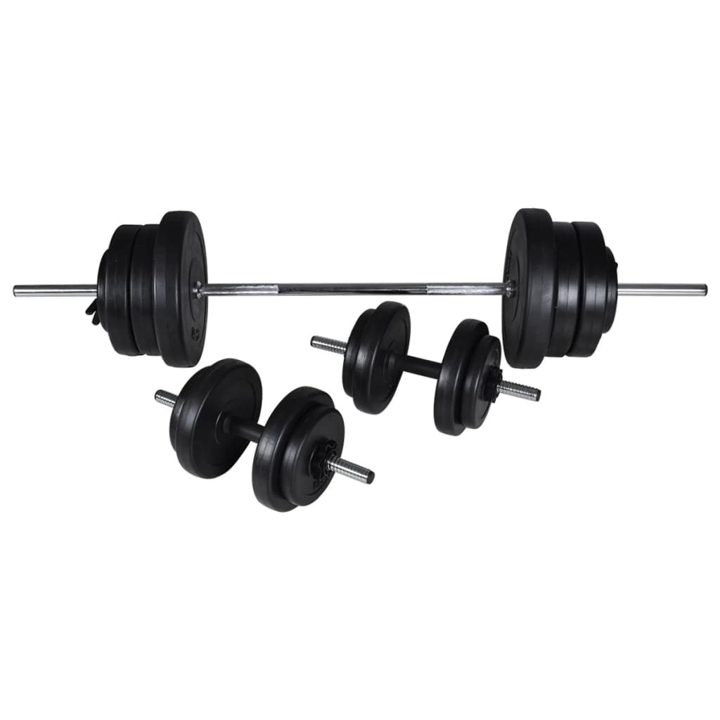 Halter-/squatrek met halterset 60,5 kg is nu te koop bij PeponiXL, paradijselijk wonen!