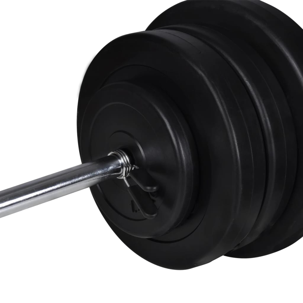 Halter-/squatrek met halterset 60,5 kg is nu te koop bij PeponiXL, paradijselijk wonen!