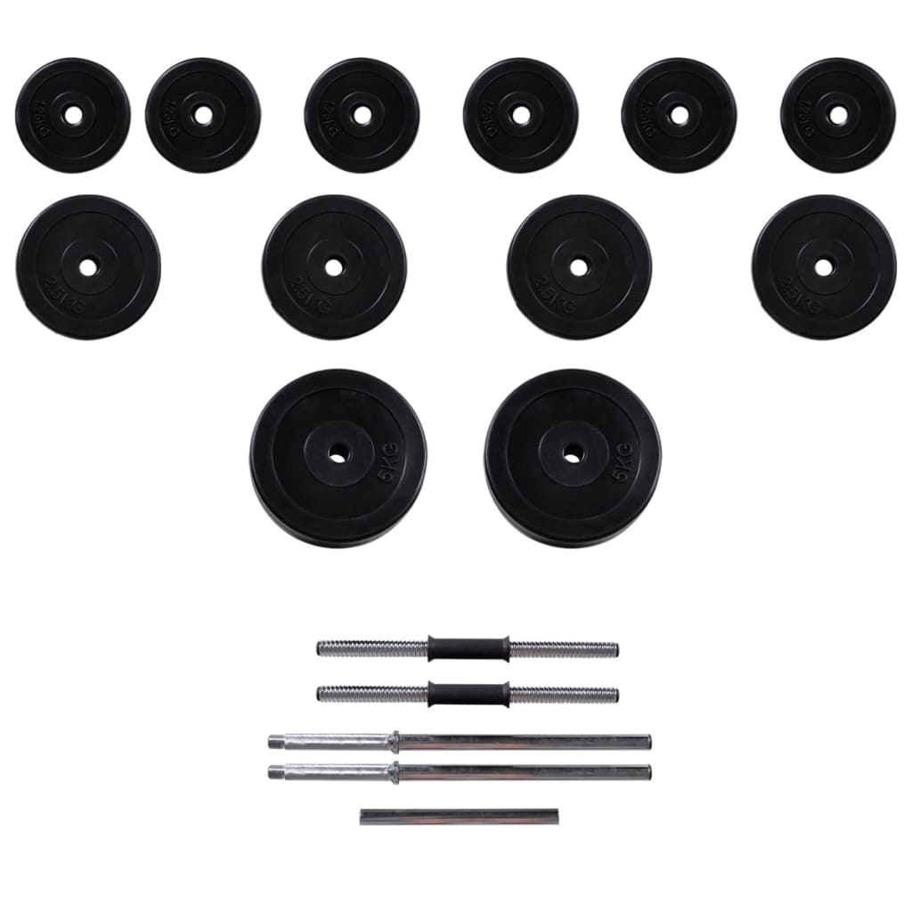 Trainingsbank met halterset 30,5 kg is nu te koop bij PeponiXL, paradijselijk wonen!