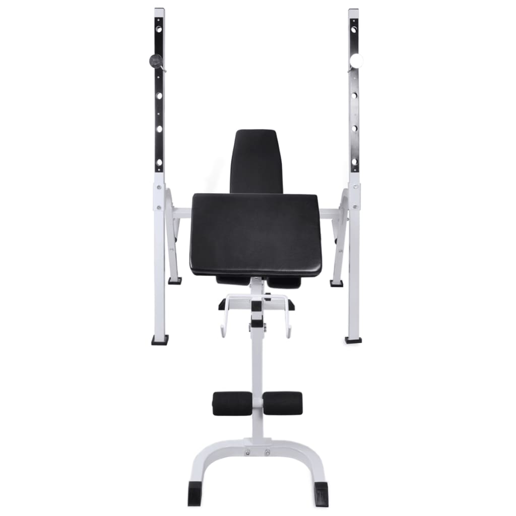 Trainingsbank met gewichtenrek en halterset 90 kg is nu te koop bij PeponiXL, paradijselijk wonen!