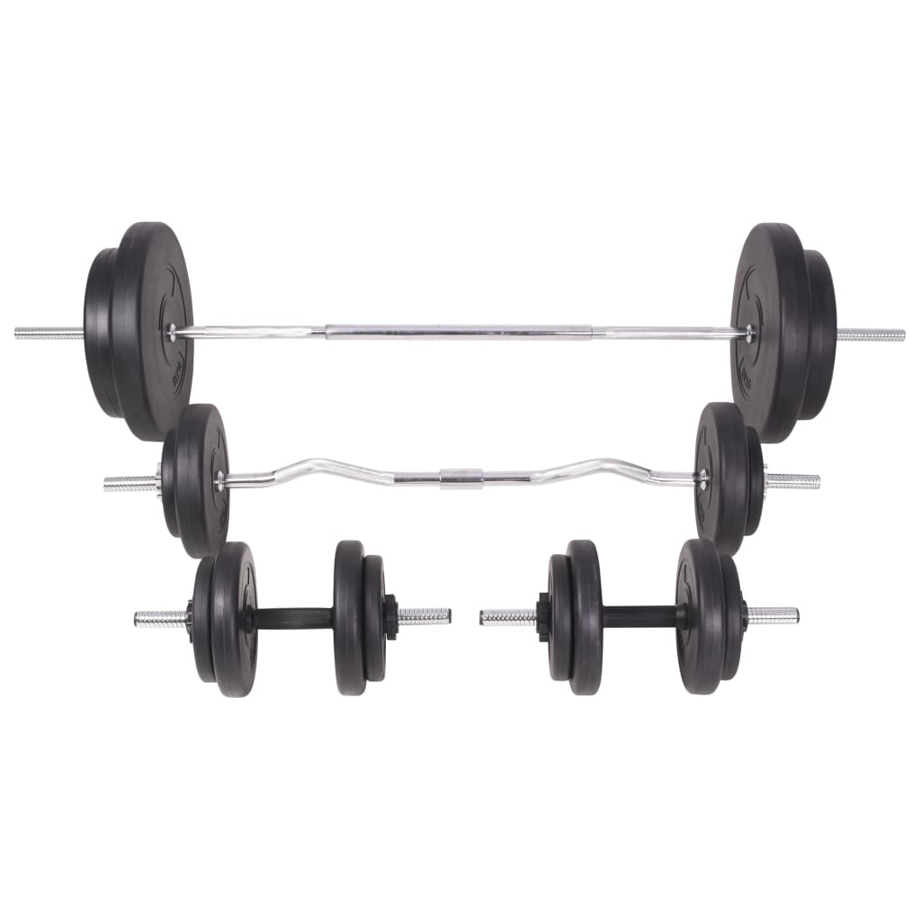 Trainingsbank met gewichtenrek en halterset 90 kg is nu te koop bij PeponiXL, paradijselijk wonen!