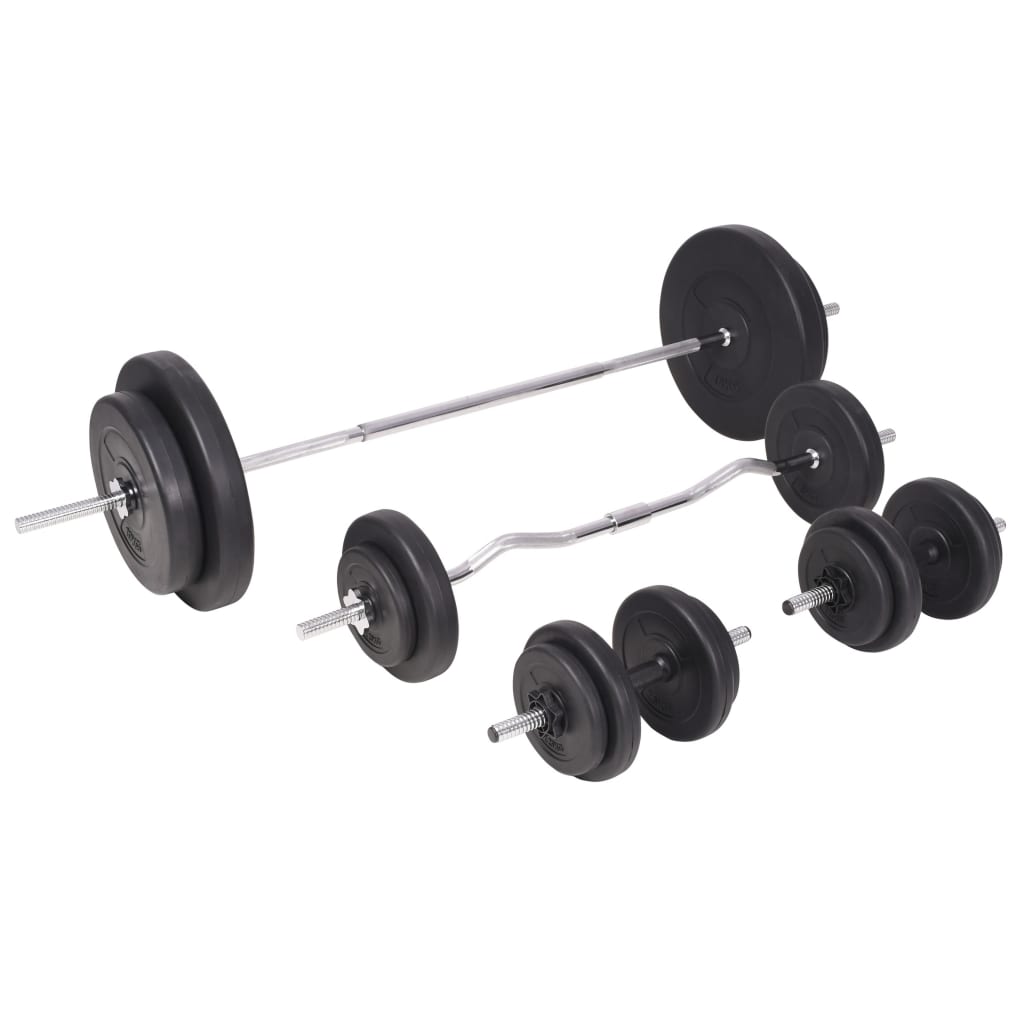 Trainingsbank met gewichtenrek en halterset 90 kg is nu te koop bij PeponiXL, paradijselijk wonen!