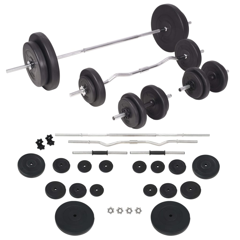 Gewichtenbank met gewichtenrek en halterset 90 kg is nu te koop bij PeponiXL, paradijselijk wonen!