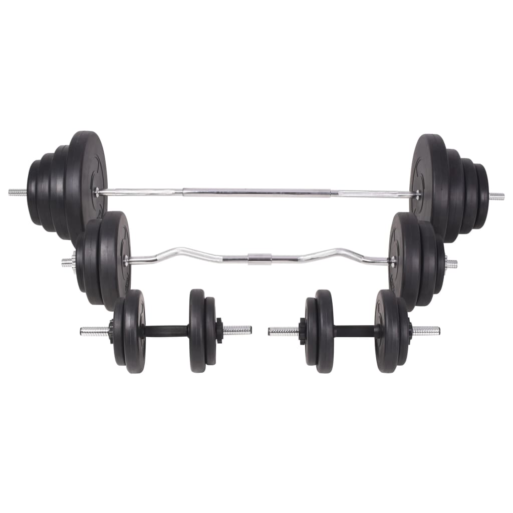 Trainingsbank met gewichtenrek en halterset 120 kg is nu te koop bij PeponiXL, paradijselijk wonen!
