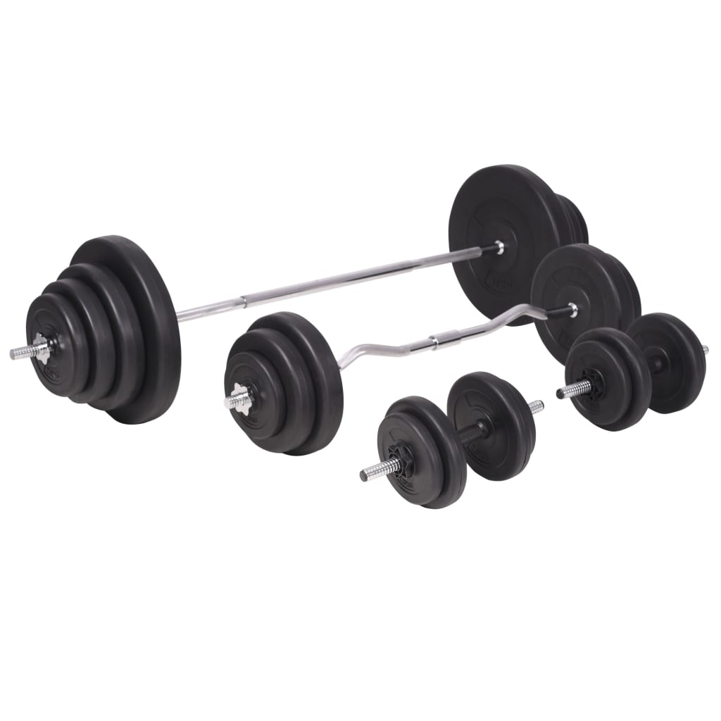 Trainingsbank met gewichtenrek en halterset 120 kg is nu te koop bij PeponiXL, paradijselijk wonen!