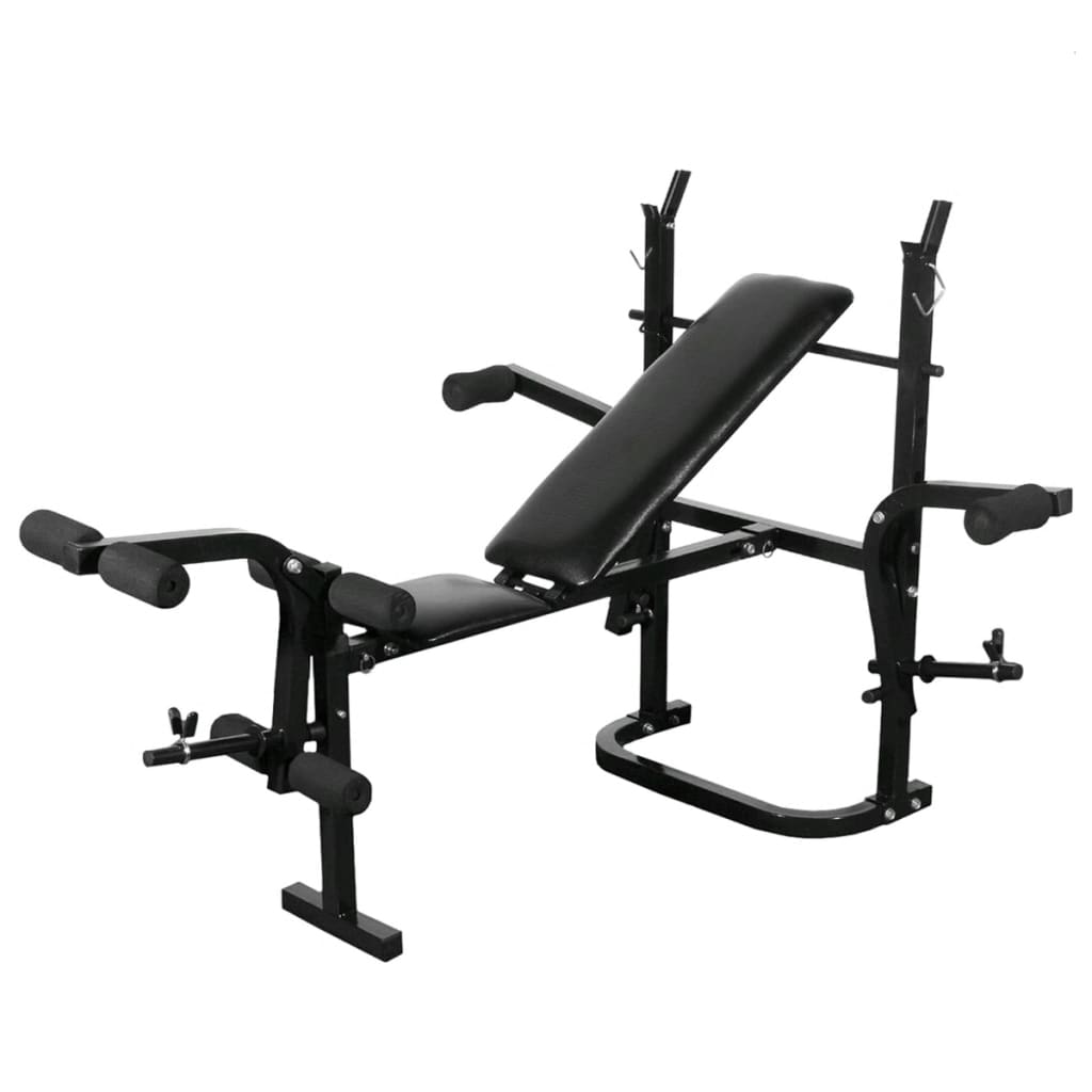 Gewichtenbank met gewichtenrek en halterset 120 kg is nu te koop bij PeponiXL, paradijselijk wonen!