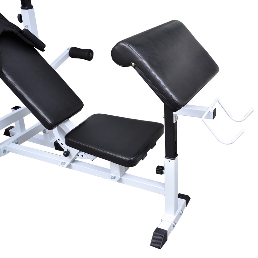 Gewichtenbank met gewichtenrek en halterset 120 kg is nu te koop bij PeponiXL, paradijselijk wonen!