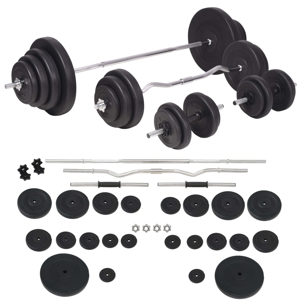 Gewichtenbank met gewichtenrek en halterset 120 kg is nu te koop bij PeponiXL, paradijselijk wonen!