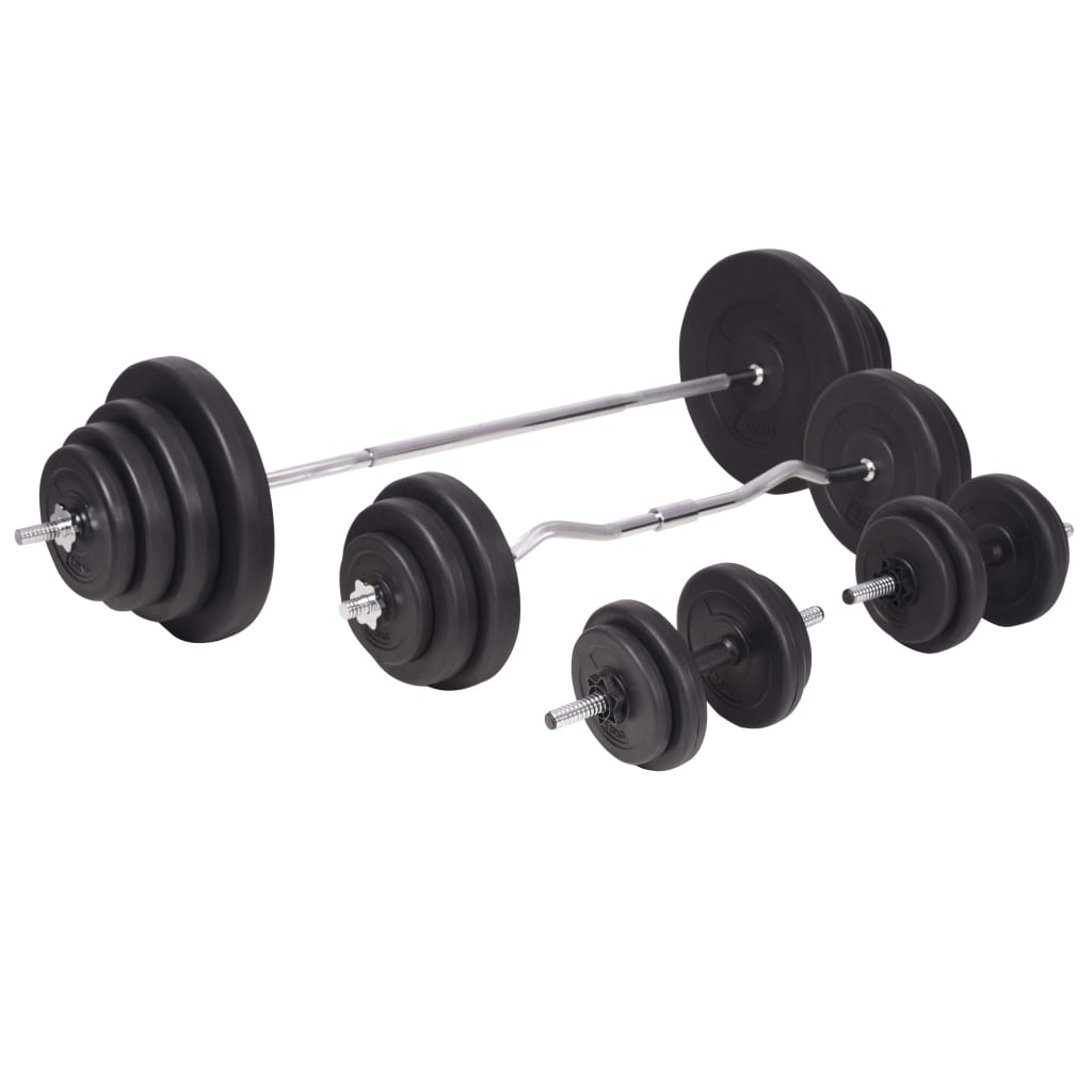 Gewichtenbank met gewichtenrek en halterset 120 kg is nu te koop bij PeponiXL, paradijselijk wonen!