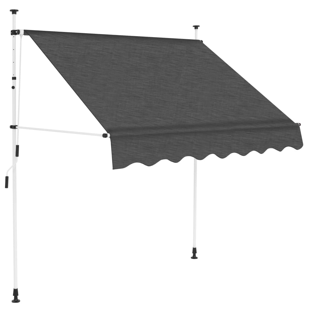 Luifel handmatig uittrekbaar 150 cm antraciet is nu te koop bij PeponiXL, paradijselijk wonen!