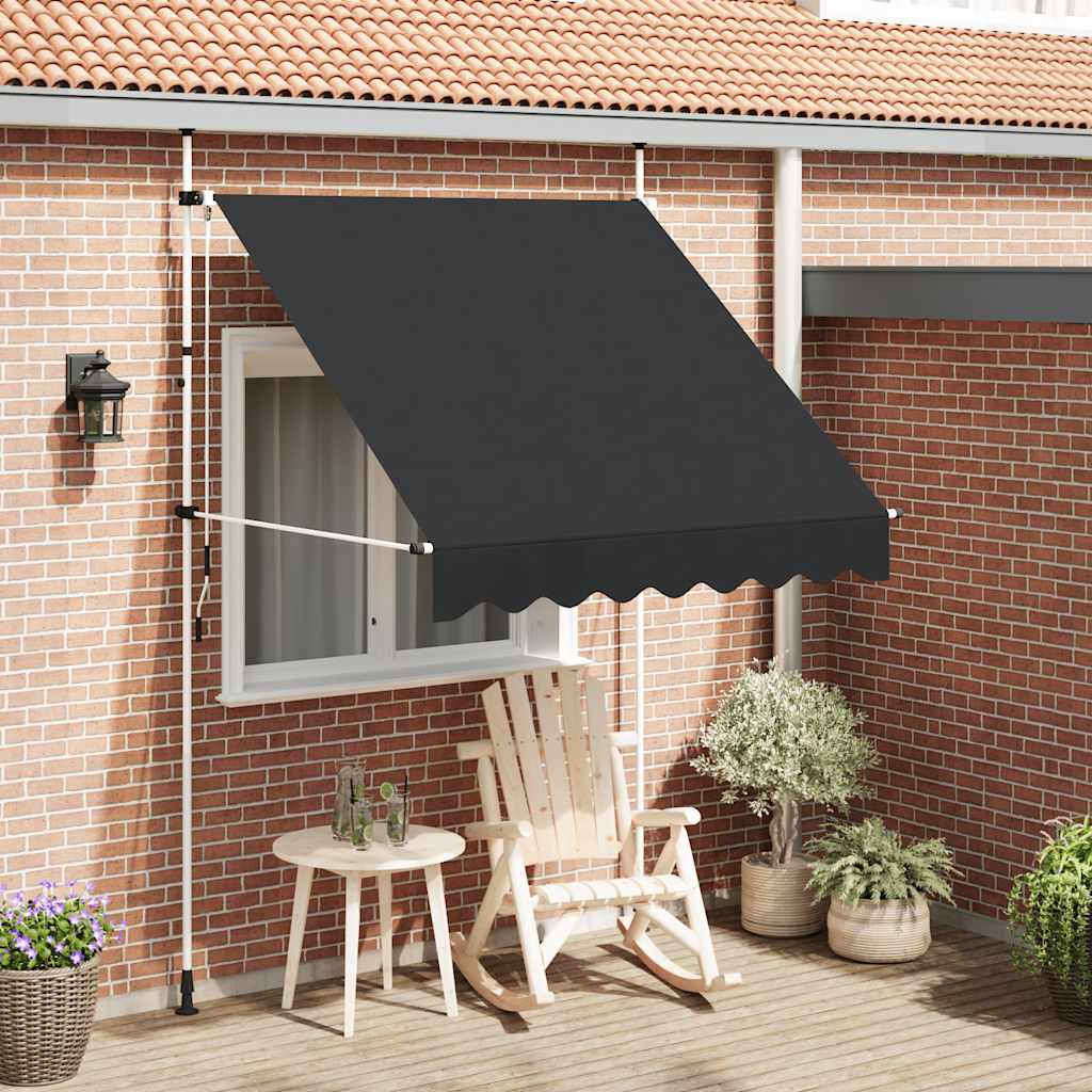 Luifel handmatig uittrekbaar 200 cm antraciet is nu te koop bij PeponiXL, paradijselijk wonen!