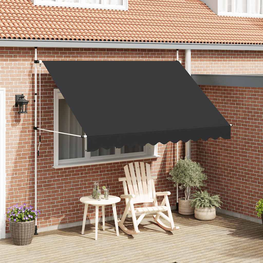 Luifel handmatig uittrekbaar 300 cm antraciet is nu te koop bij PeponiXL, paradijselijk wonen!