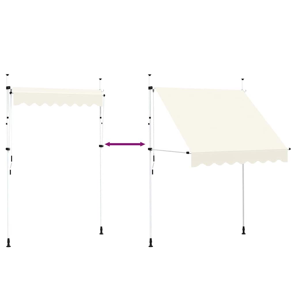 Luifel handmatig uittrekbaar 200 cm crème is nu te koop bij PeponiXL, paradijselijk wonen!