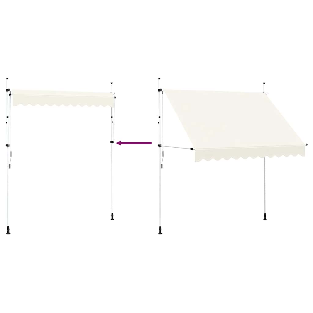 Luifel handmatig uittrekbaar 250 cm crème is nu te koop bij PeponiXL, paradijselijk wonen!