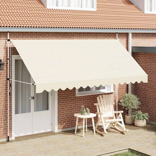 Luifel handmatig uittrekbaar 400 cm crème is nu te koop bij PeponiXL, paradijselijk wonen!