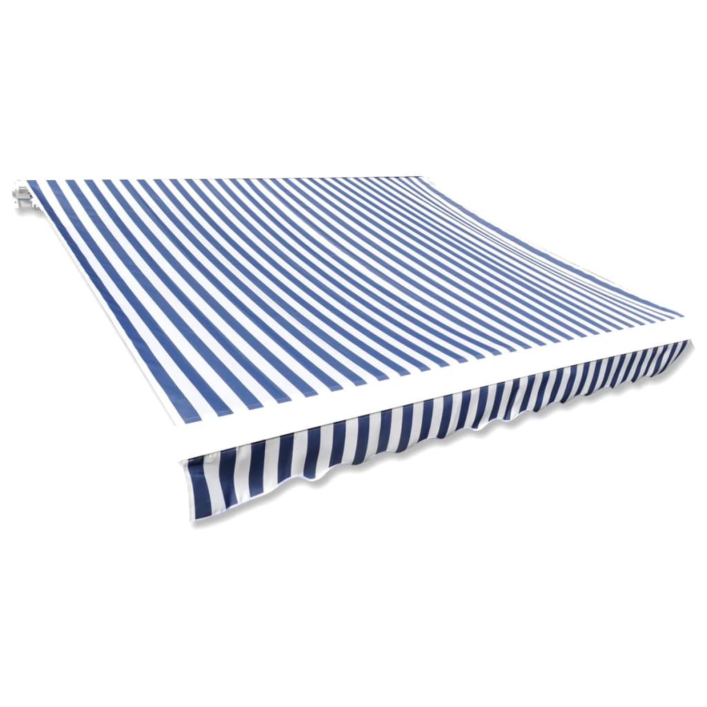 Luifeldoek 3,5x2,5 m canvas blauw en wit is nu te koop bij PeponiXL, paradijselijk wonen!