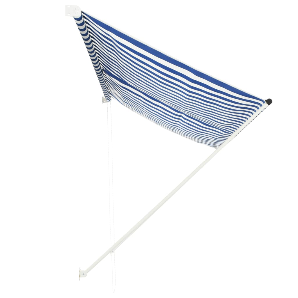 Luifel uittrekbaar 300x150 cm blauw en wit is nu te koop bij PeponiXL, paradijselijk wonen!