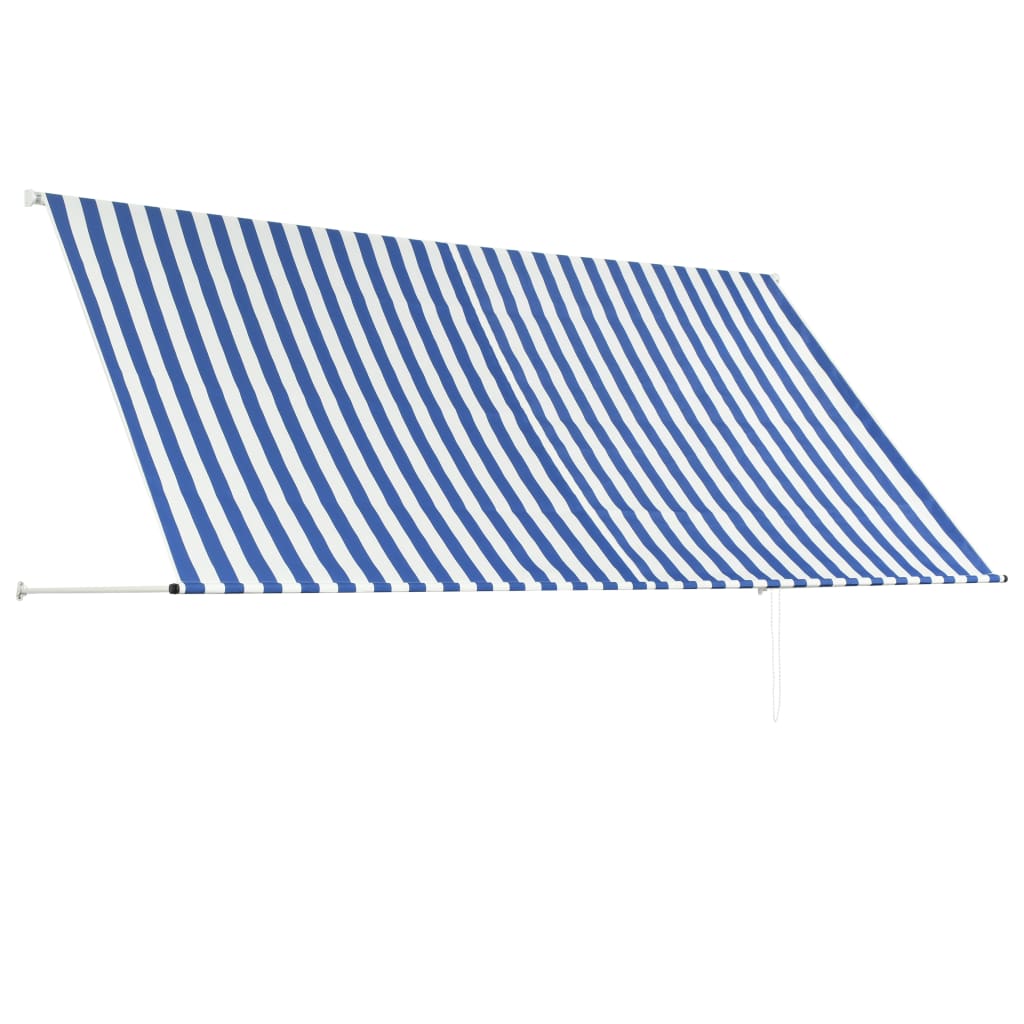Luifel uittrekbaar 300x150 cm blauw en wit is nu te koop bij PeponiXL, paradijselijk wonen!