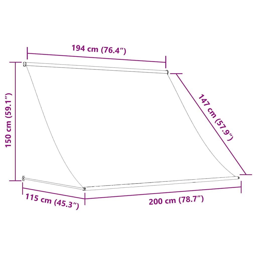 Luifel uittrekbaar 200x150 cm crème is nu te koop bij PeponiXL, paradijselijk wonen!