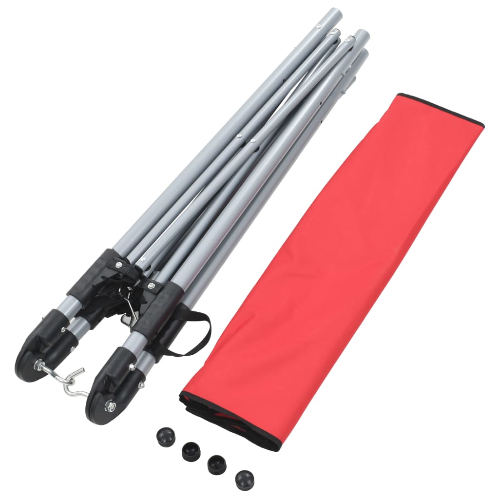 Hangmat met inklapbare standaard rood is nu te koop bij PeponiXL, paradijselijk wonen!