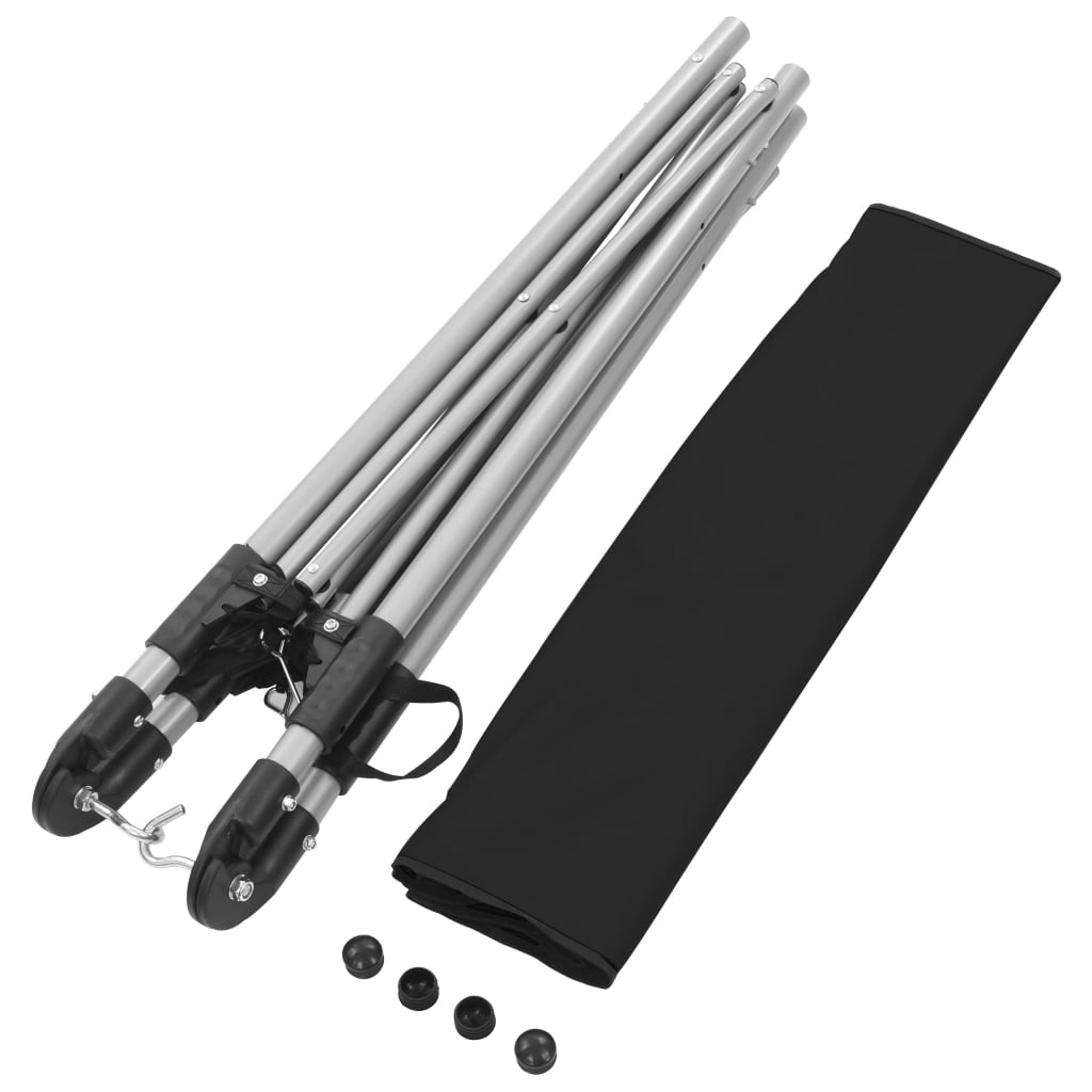 Hangmat met inklapbare standaard zwart is nu te koop bij PeponiXL, paradijselijk wonen!