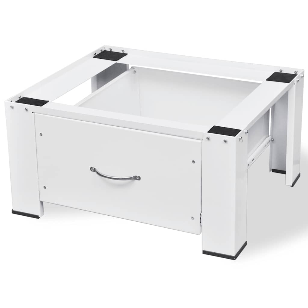 Voetstuk voor wasmachine met lade wit is nu te koop bij PeponiXL, paradijselijk wonen!