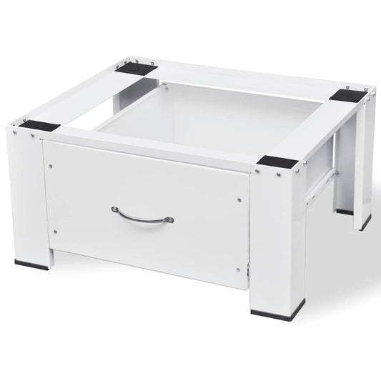 Voetstuk voor wasmachine met lade wit is nu te koop bij PeponiXL, paradijselijk wonen!