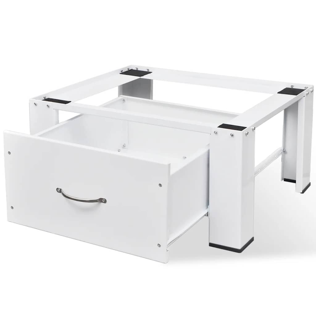 Voetstuk voor wasmachine met lade wit is nu te koop bij PeponiXL, paradijselijk wonen!