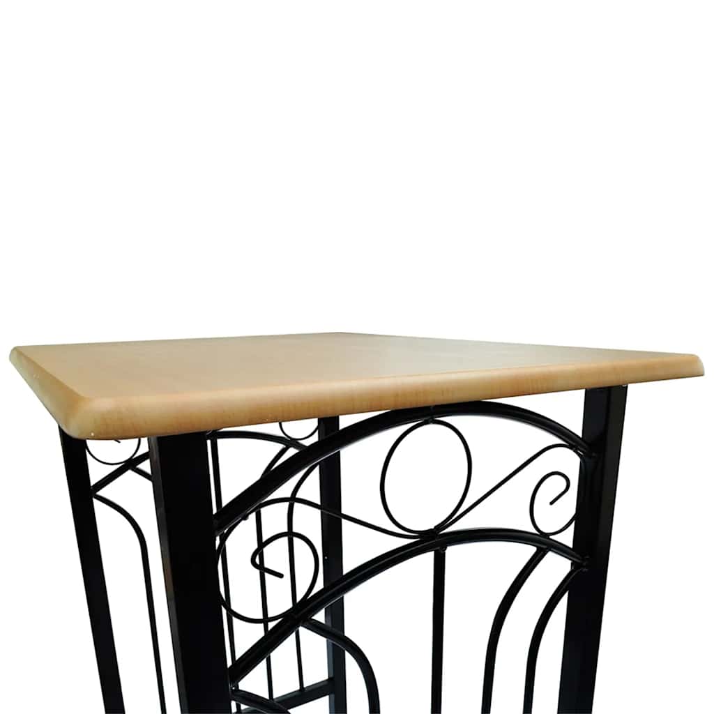 3-delige Bartafel en -krukkenset massief hout en staal is nu te koop bij PeponiXL, paradijselijk wonen!