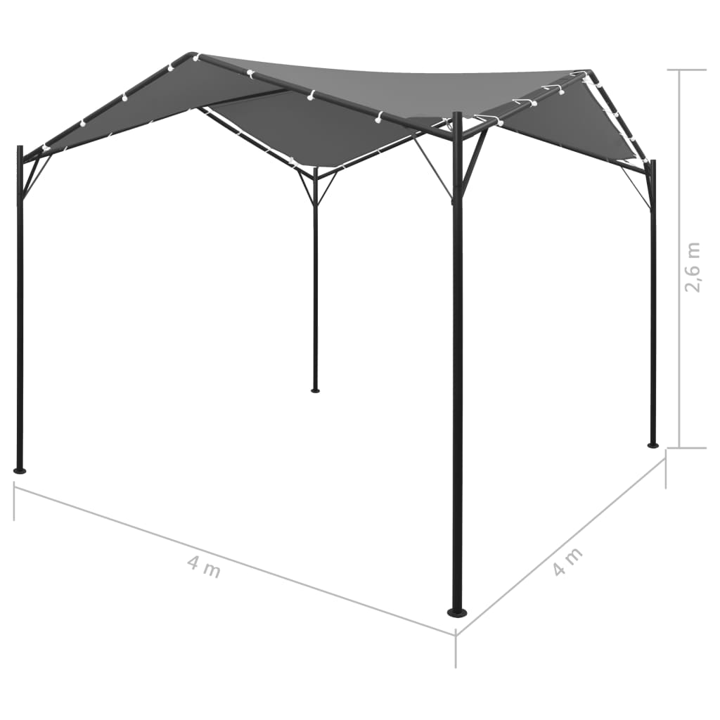 Prieel 4x4 m antraciet is nu te koop bij PeponiXL, paradijselijk wonen!