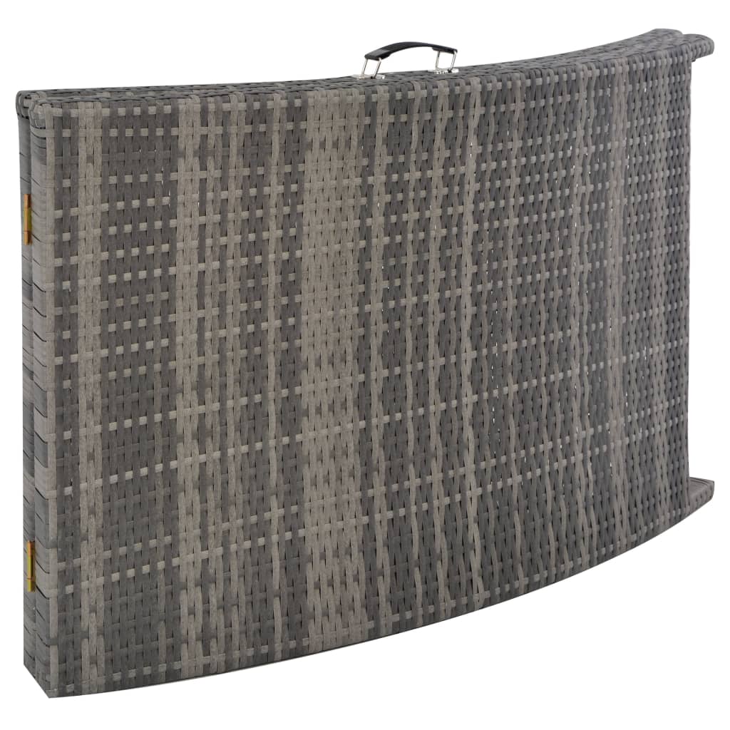 3-delige Loungeset inklapbaar poly rattan grijs is nu te koop bij PeponiXL, paradijselijk wonen!