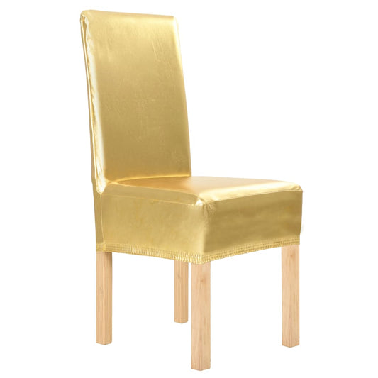 6 st Stoelhoezen recht stretch goud is nu te koop bij PeponiXL, paradijselijk wonen!