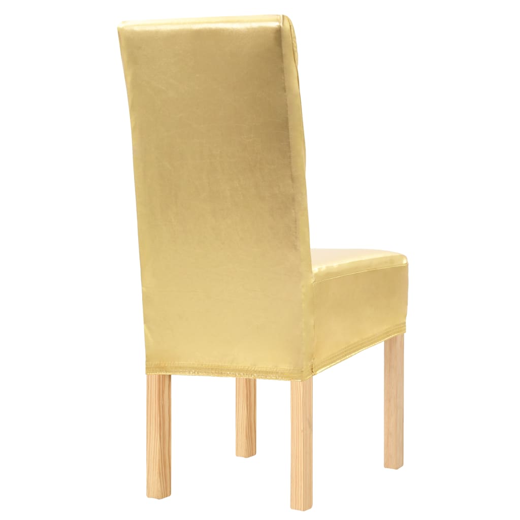 6 st Stoelhoezen recht stretch goud is nu te koop bij PeponiXL, paradijselijk wonen!