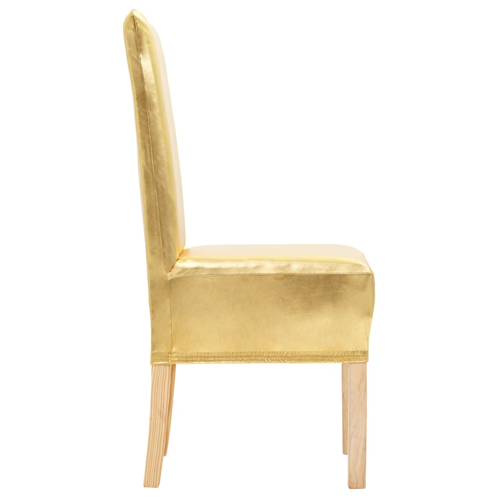 6 st Stoelhoezen recht stretch goud is nu te koop bij PeponiXL, paradijselijk wonen!