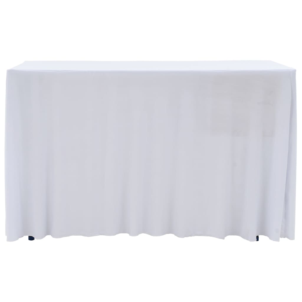 2 st Tafelhoezen stretch met rok 120x60,5x74 cm wit is nu te koop bij PeponiXL, paradijselijk wonen!