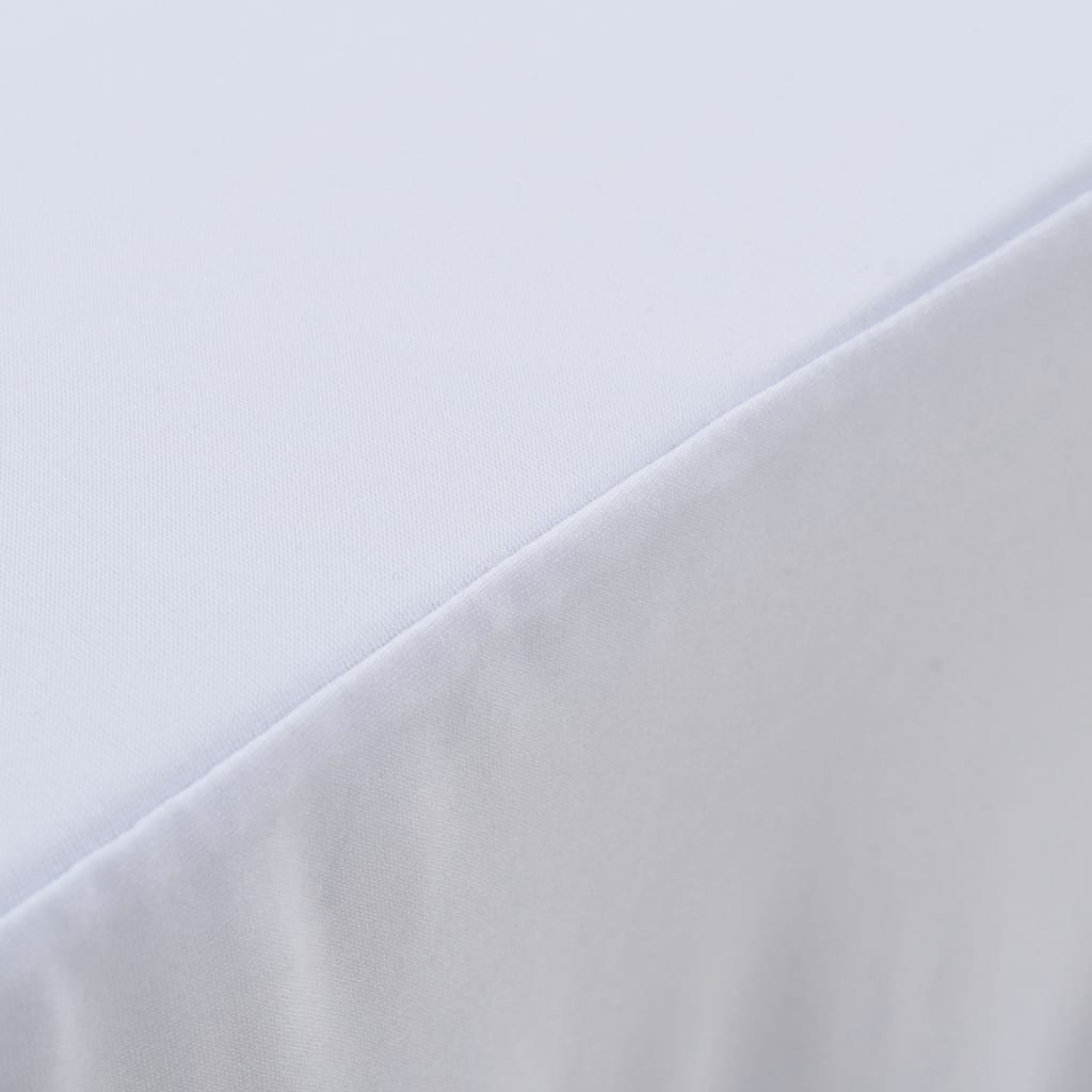 2 st Tafelhoezen stretch met rok 120x60,5x74 cm wit is nu te koop bij PeponiXL, paradijselijk wonen!