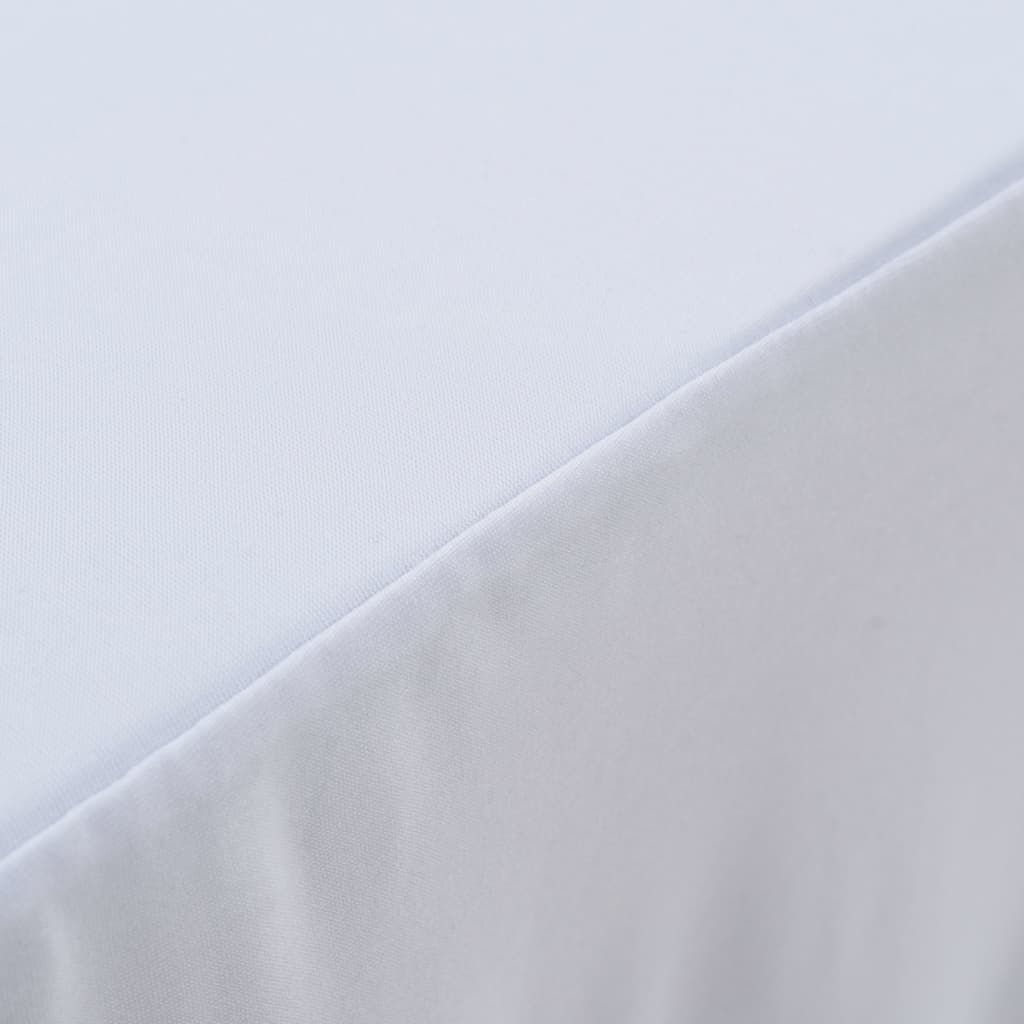 2 st Tafelhoezen stretch met rok 243x76x74 cm wit is nu te koop bij PeponiXL, paradijselijk wonen!